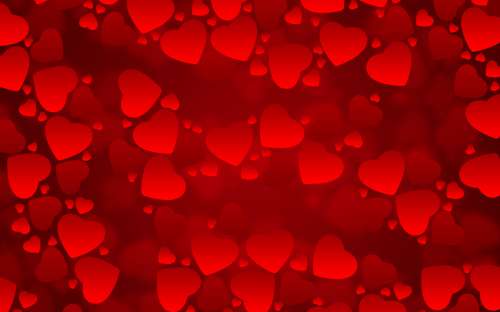 Printed Wafer Paper - Red Hearts - Click Image to Close
